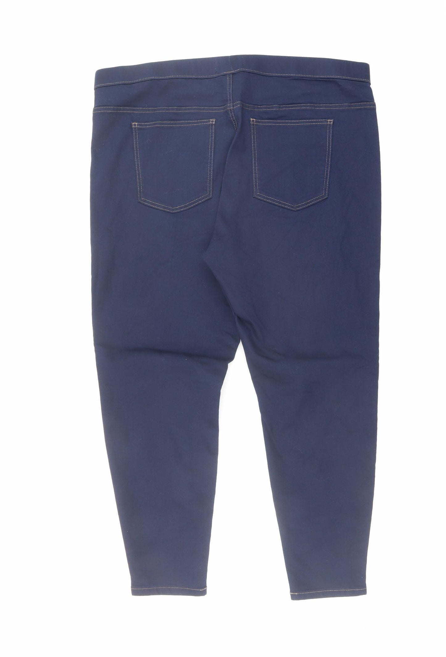 Marks and Spencer Womens Blue Cotton Jegging Jeans Size 20 L25 in Regular