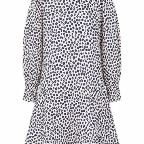 Marks and Spencer Womens Pink Floral Viscose A-Line Size 8 Round Neck Zip