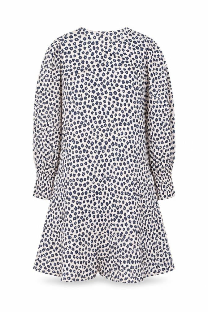 Marks and Spencer Womens Pink Floral Viscose A-Line Size 8 Round Neck Zip