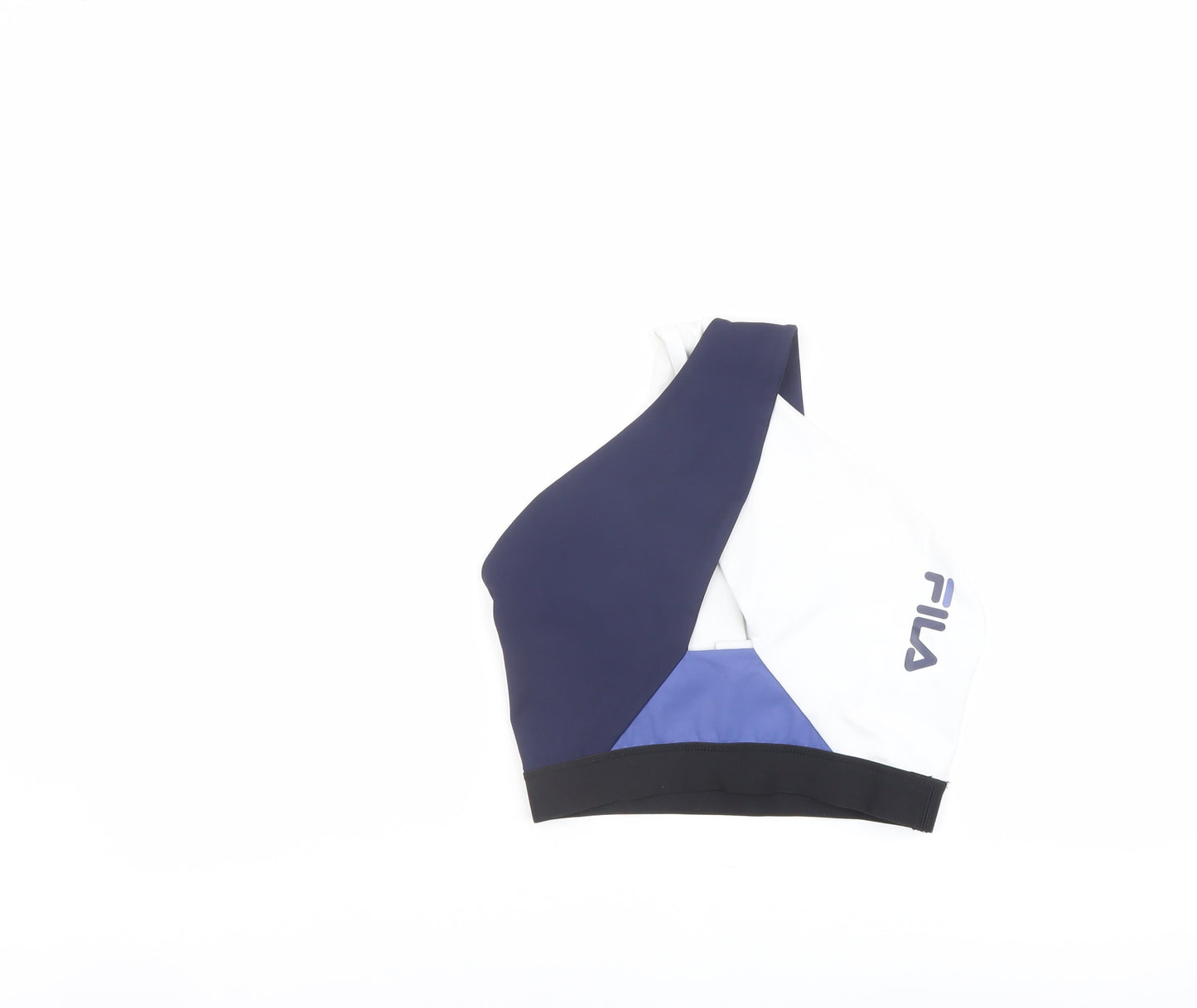 FILA Womens Multicoloured Colourblock Polyester Cropped Tank Size 8 Halter Pullover