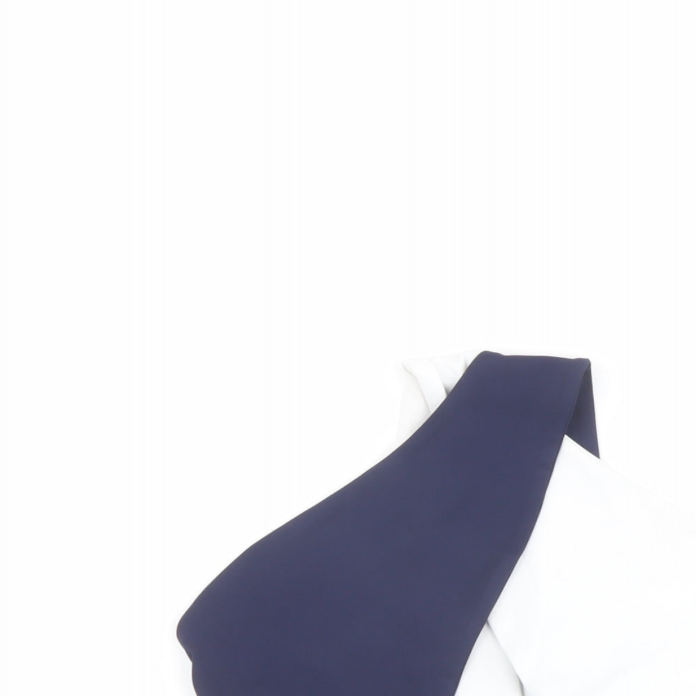 FILA Womens Multicoloured Colourblock Polyester Cropped Tank Size 8 Halter Pullover