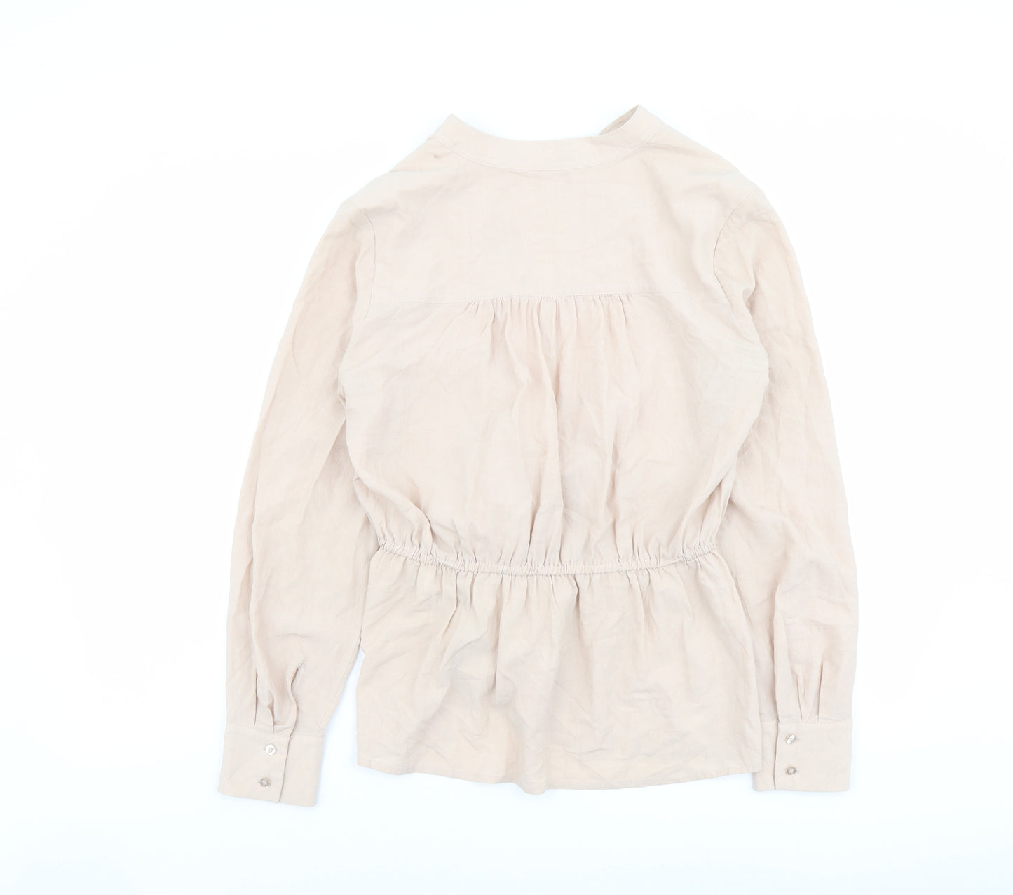 Per Una Womens Pink Viscose Wrap Blouse Size 10 V-Neck