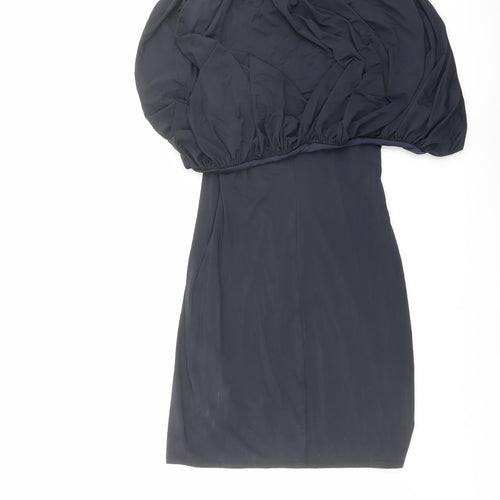 Zara Womens Grey Polyamide A-Line Size S Boat Neck Pullover