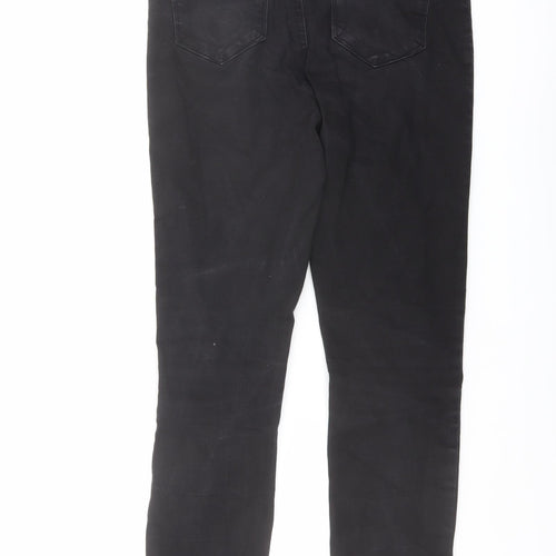 Denim & Co. Womens Black Cotton Skinny Jeans Size 14 L32 in Regular Button