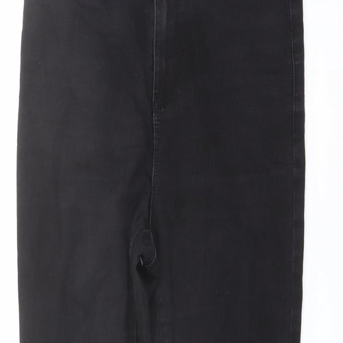 Denim & Co. Womens Black Cotton Skinny Jeans Size 14 L32 in Regular Button