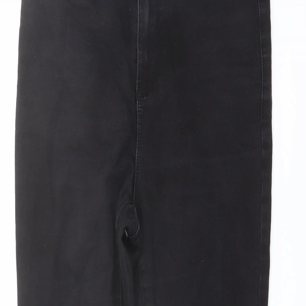 Denim & Co. Womens Black Cotton Skinny Jeans Size 14 L32 in Regular Button