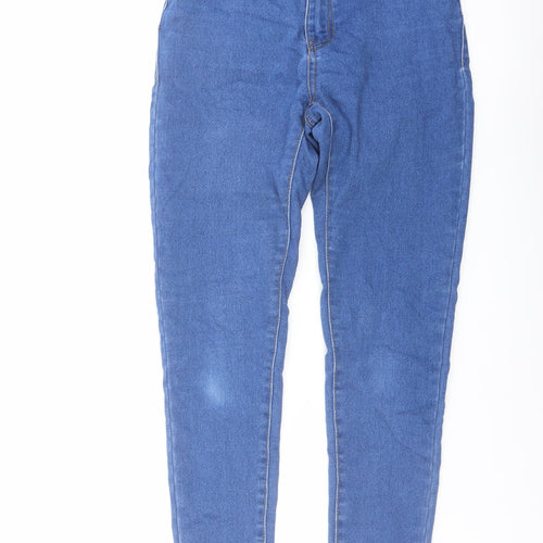 Denim & Co. Womens Blue Cotton Skinny Jeans Size 10 L28 in Regular Button