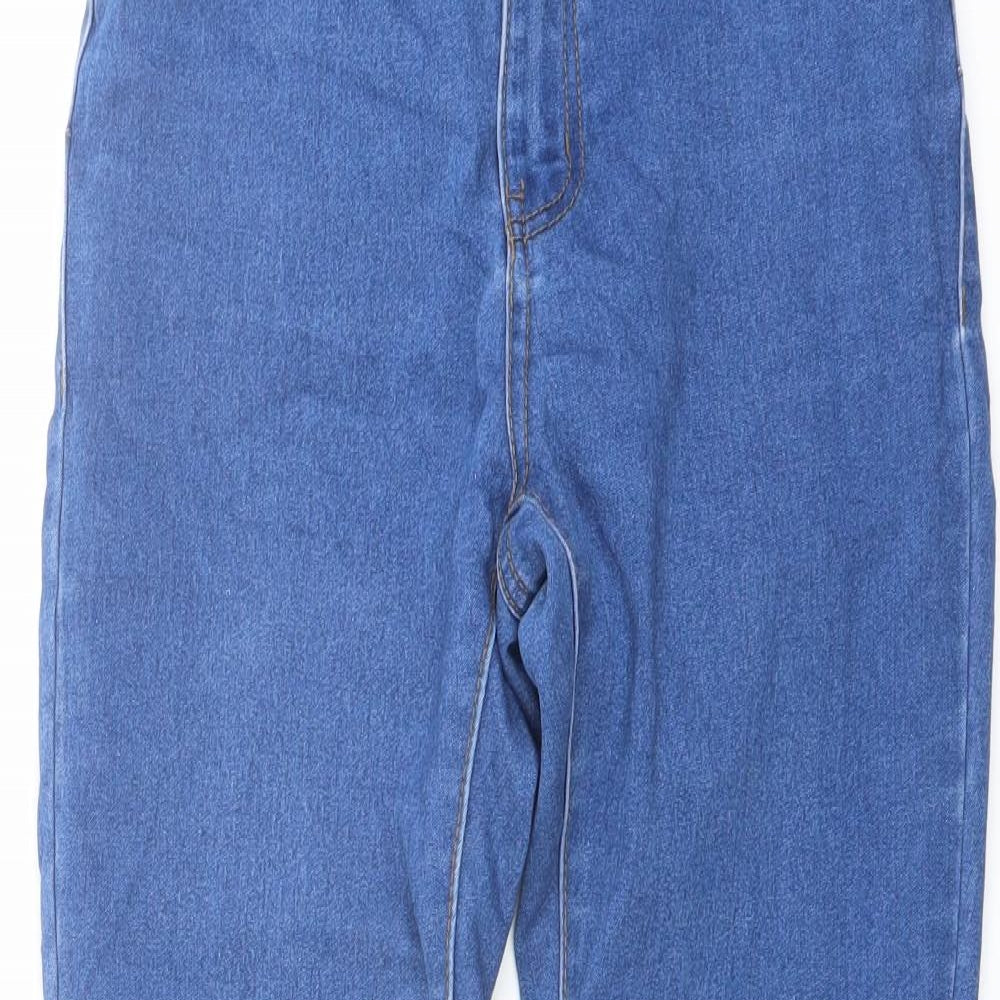 Denim & Co. Womens Blue Cotton Skinny Jeans Size 10 L28 in Regular Button