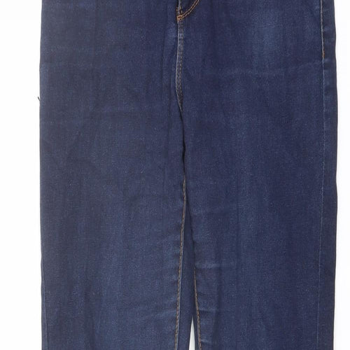 Denim & Co. Womens Blue Cotton Skinny Jeans Size 10 L29 in Regular Button