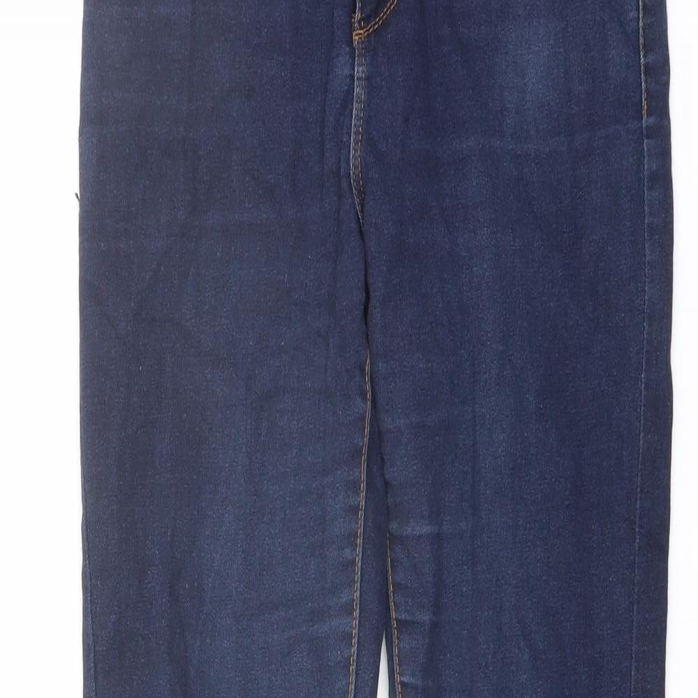 Denim & Co. Womens Blue Cotton Skinny Jeans Size 10 L29 in Regular Button