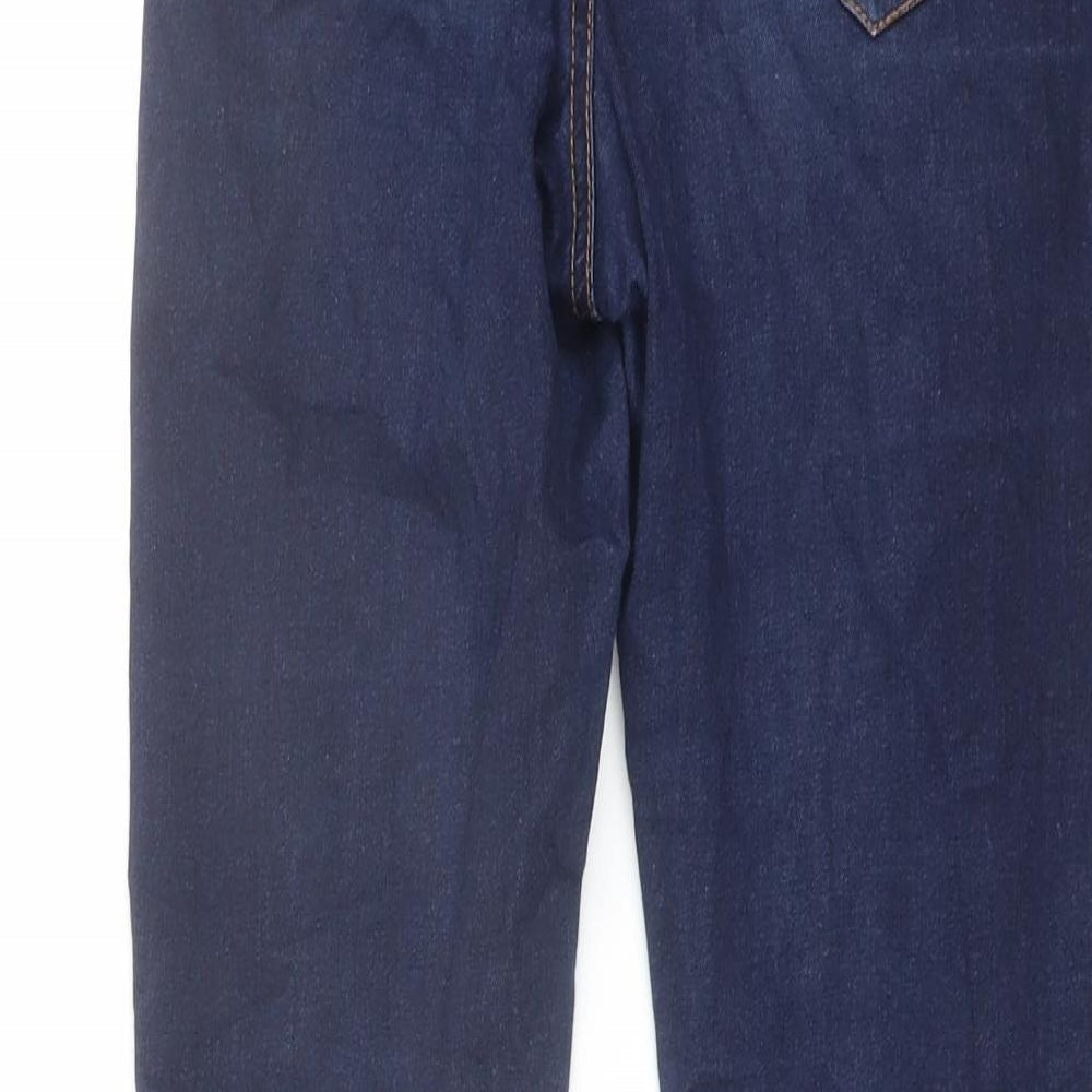 Denim & Co. Womens Blue Cotton Skinny Jeans Size 10 L29 in Regular Button
