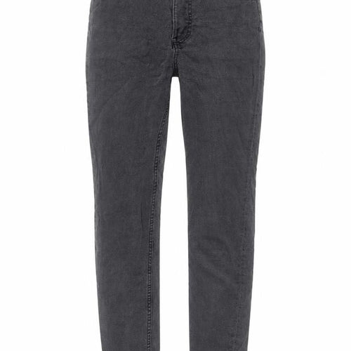 H&M Womens Grey Cotton Skinny Jeans Size 8 L26 in Regular Button