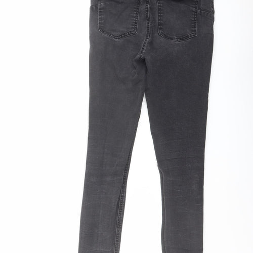 Denim & Co. Womens Grey Cotton Skinny Jeans Size 12 L27 in Regular Button