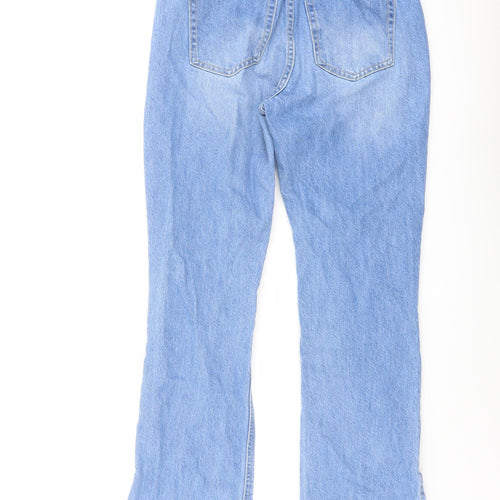 H&M Womens Blue Cotton Bootcut Jeans Size 10 L31 in Regular Button
