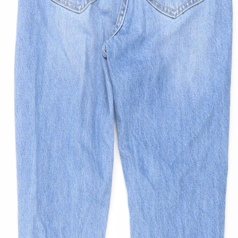 H&M Womens Blue Cotton Bootcut Jeans Size 10 L31 in Regular Button