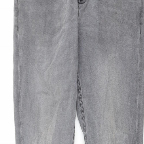 New Look Mens Grey Cotton Skinny Jeans Size 34 in L29 in Regular Button