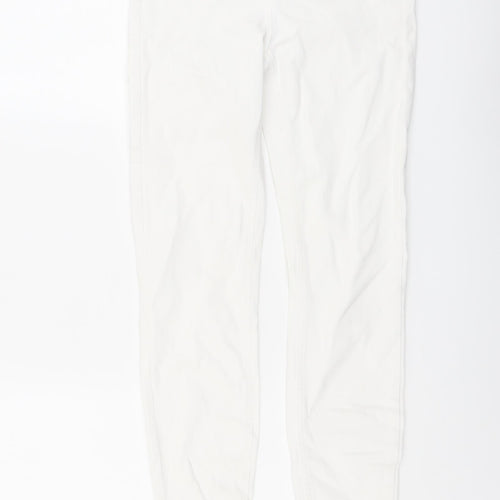 River Island Womens White Cotton Skinny Jeans Size 8 L25 in Regular Button