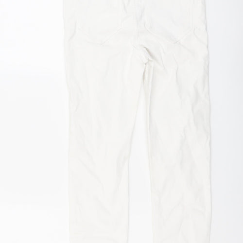 River Island Womens White Cotton Skinny Jeans Size 8 L25 in Regular Button