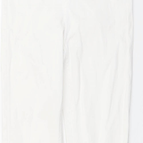 River Island Womens White Cotton Skinny Jeans Size 8 L25 in Regular Button