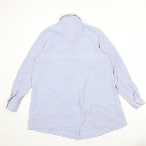 Dorothy Perkins Womens Blue Lyocell Basic Button-Up Size 12 Collared