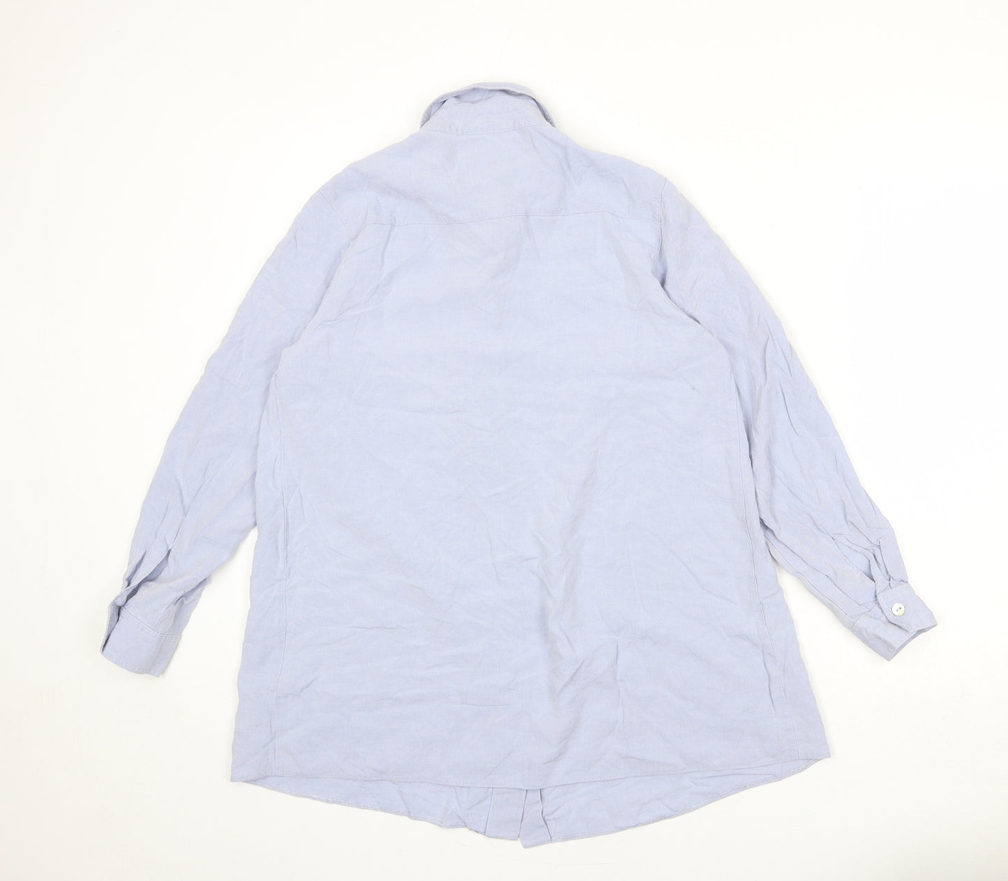 Dorothy Perkins Womens Blue Lyocell Basic Button-Up Size 12 Collared