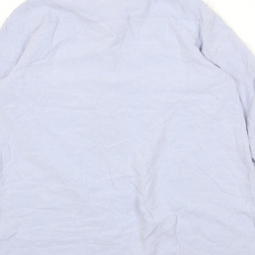 Dorothy Perkins Womens Blue Lyocell Basic Button-Up Size 12 Collared