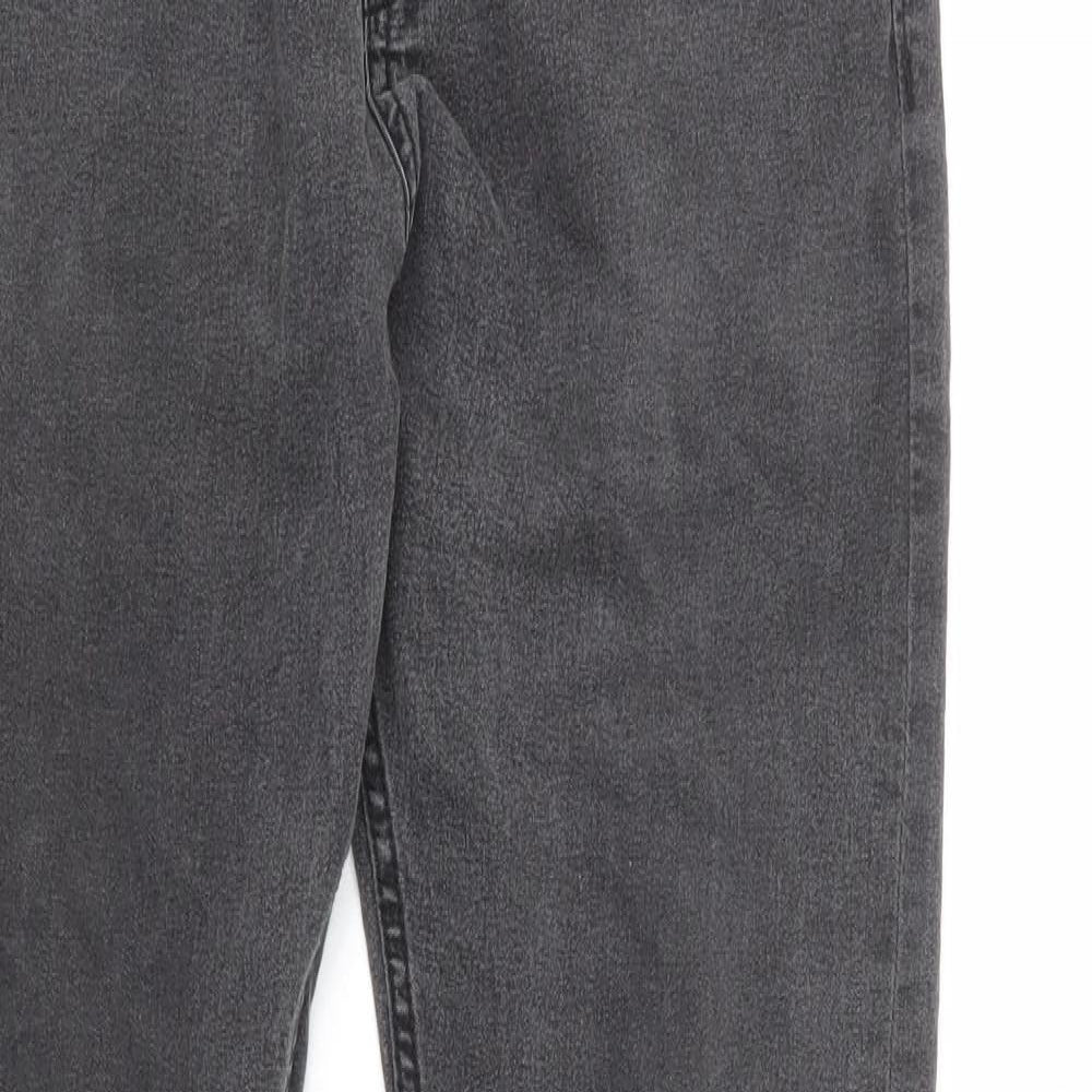 H&M Mens Grey Cotton Skinny Jeans Size 34 in L34 in Regular Button