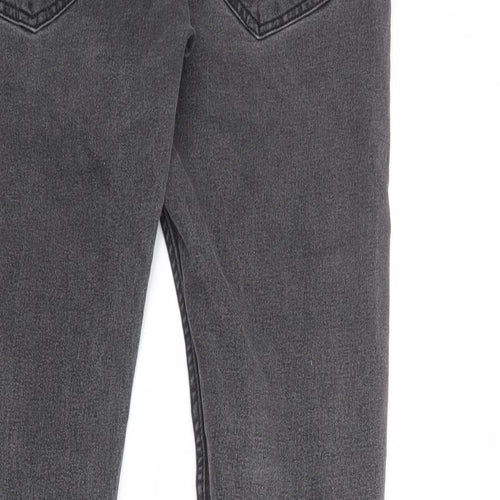 H&M Mens Grey Cotton Skinny Jeans Size 34 in L34 in Regular Button