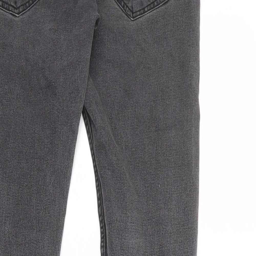 H&M Mens Grey Cotton Skinny Jeans Size 34 in L34 in Regular Button