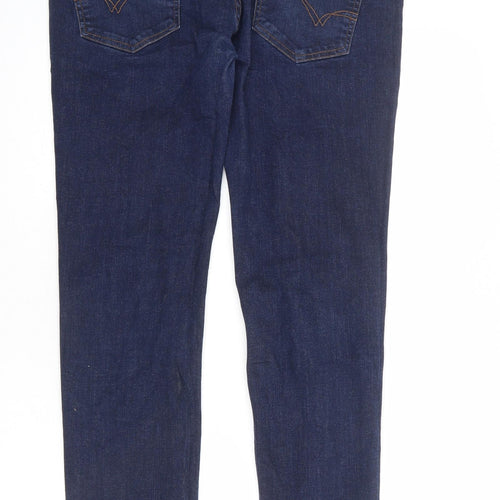 Denim & Co. Mens Blue Cotton Straight Jeans Size 36 in L34 in Regular Button