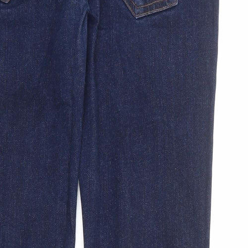Denim & Co. Mens Blue Cotton Straight Jeans Size 36 in L34 in Regular Button