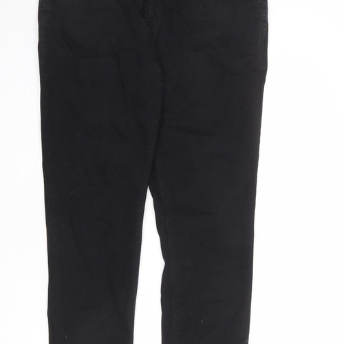 NEXT Mens Black Cotton Straight Jeans Size 36 in L31 in Regular Zip