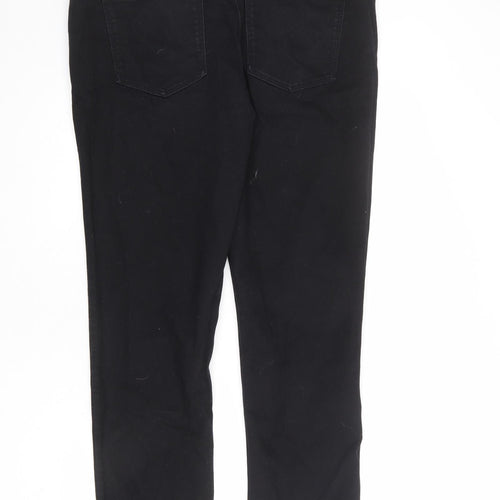 NEXT Mens Black Cotton Straight Jeans Size 36 in L31 in Regular Zip