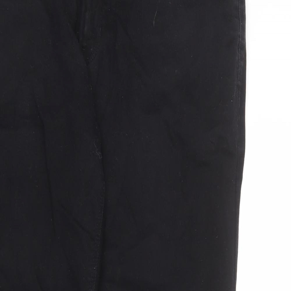 NEXT Mens Black Cotton Straight Jeans Size 36 in L31 in Regular Zip