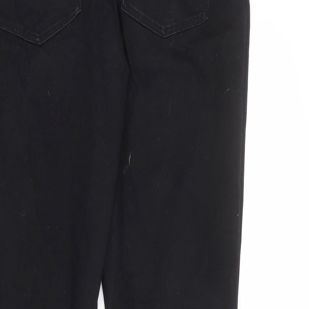 NEXT Mens Black Cotton Straight Jeans Size 36 in L31 in Regular Zip