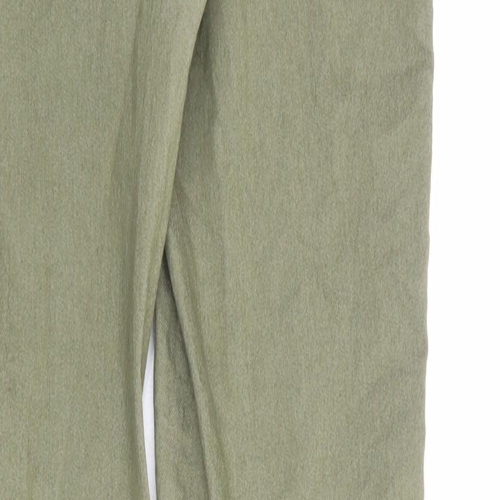 H&M Womens Green Cotton Skinny Jeans Size 14 L29 in Regular Zip