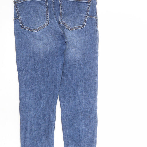 Denim & Co. Womens Blue Cotton Skinny Jeans Size 10 L24 in Regular Zip