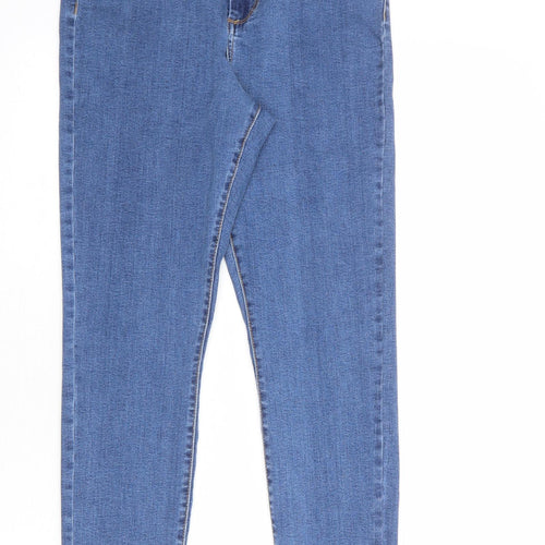 Denim & Co. Womens Blue Cotton Skinny Jeans Size 12 L29 in Regular Zip