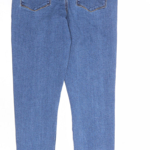 Denim & Co. Womens Blue Cotton Skinny Jeans Size 12 L29 in Regular Zip