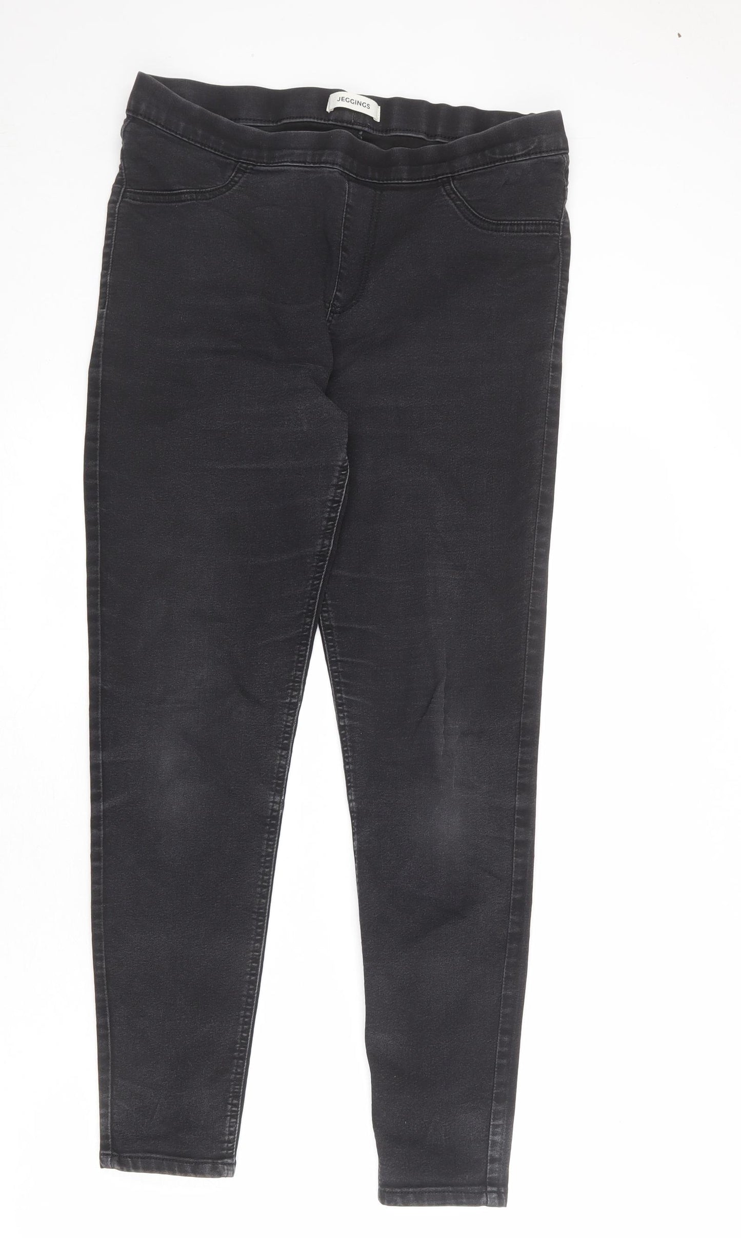 Marks and Spencer Womens Grey Cotton Jegging Jeans Size 14 L26 in Regular