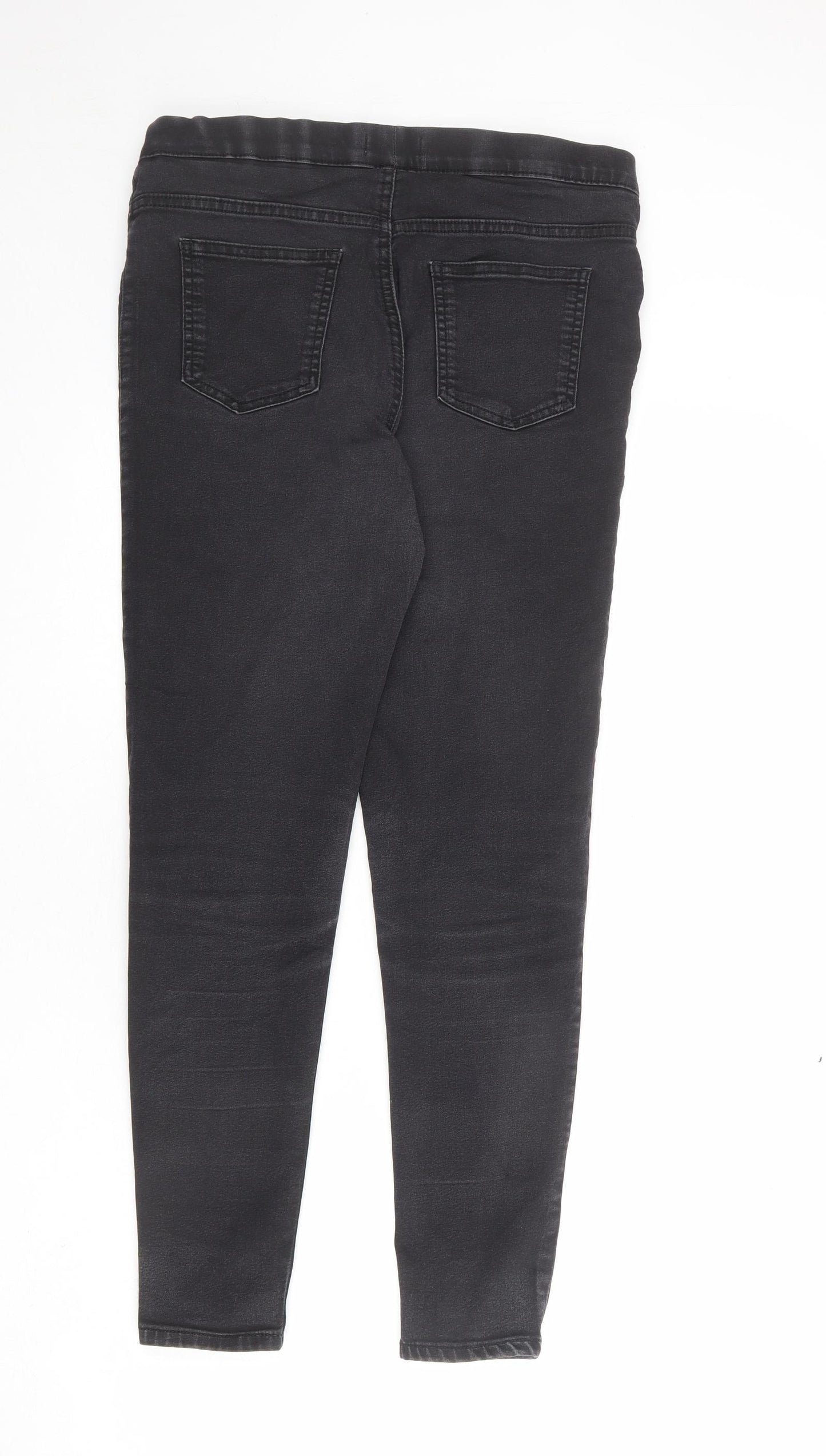 Marks and Spencer Womens Grey Cotton Jegging Jeans Size 14 L26 in Regular