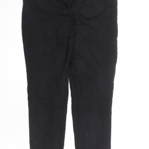 PRETTYLITTLETHING Womens Black Cotton Skinny Jeans Size 6 L27 in Regular Zip