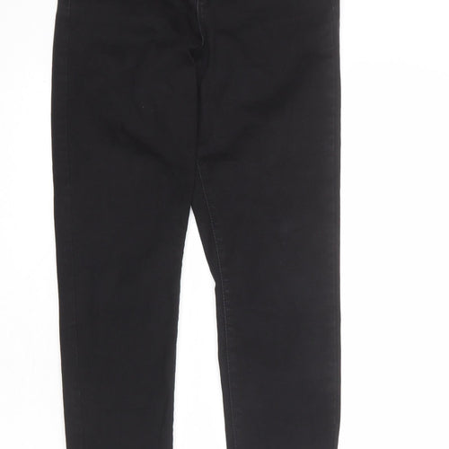 Denim & Co. Womens Black Cotton Skinny Jeans Size 10 L28 in Regular Zip