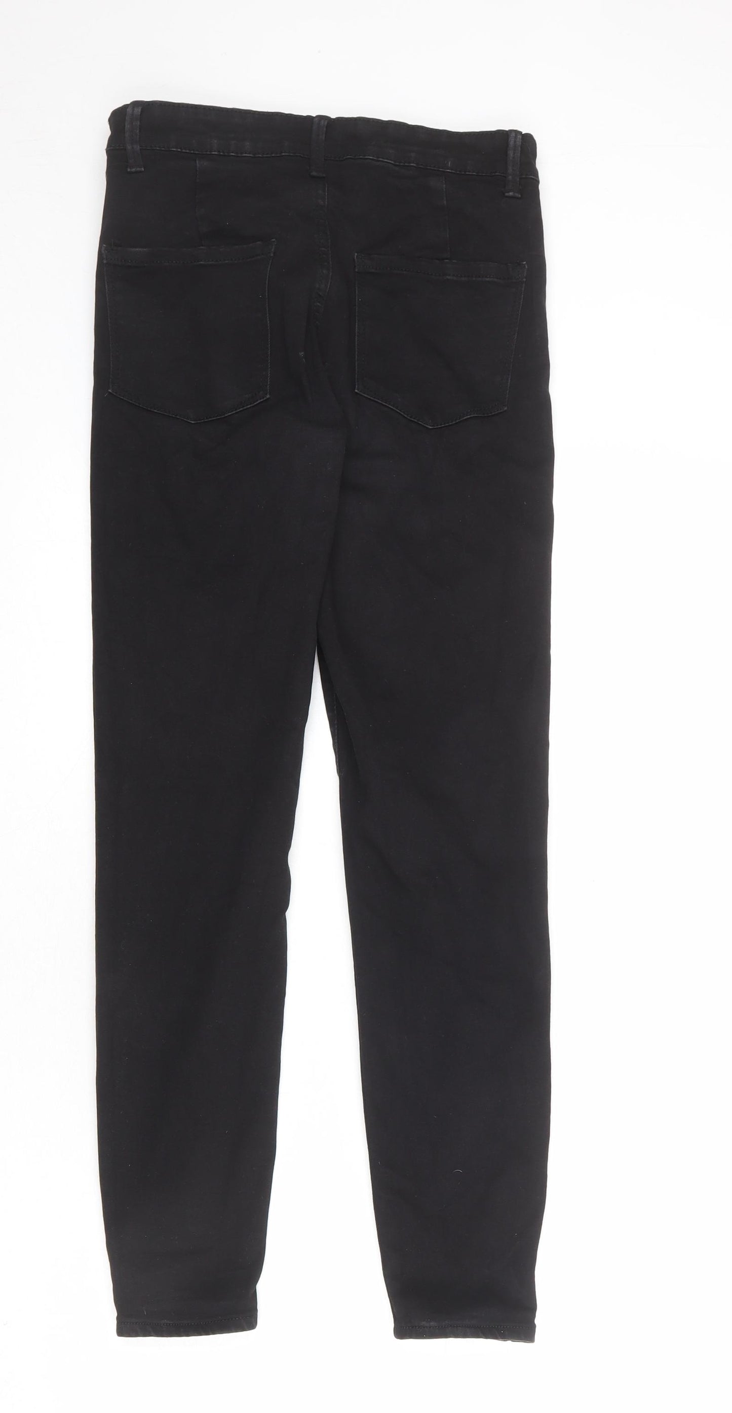 Denim & Co. Womens Black Cotton Skinny Jeans Size 10 L28 in Regular Zip