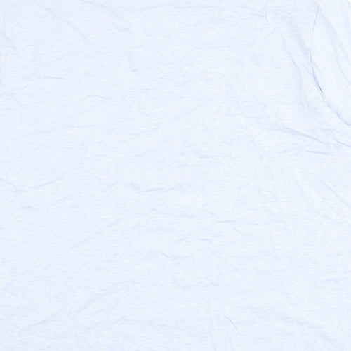 Marks and Spencer Mens Blue Cotton T-Shirt Size 2XL Crew Neck