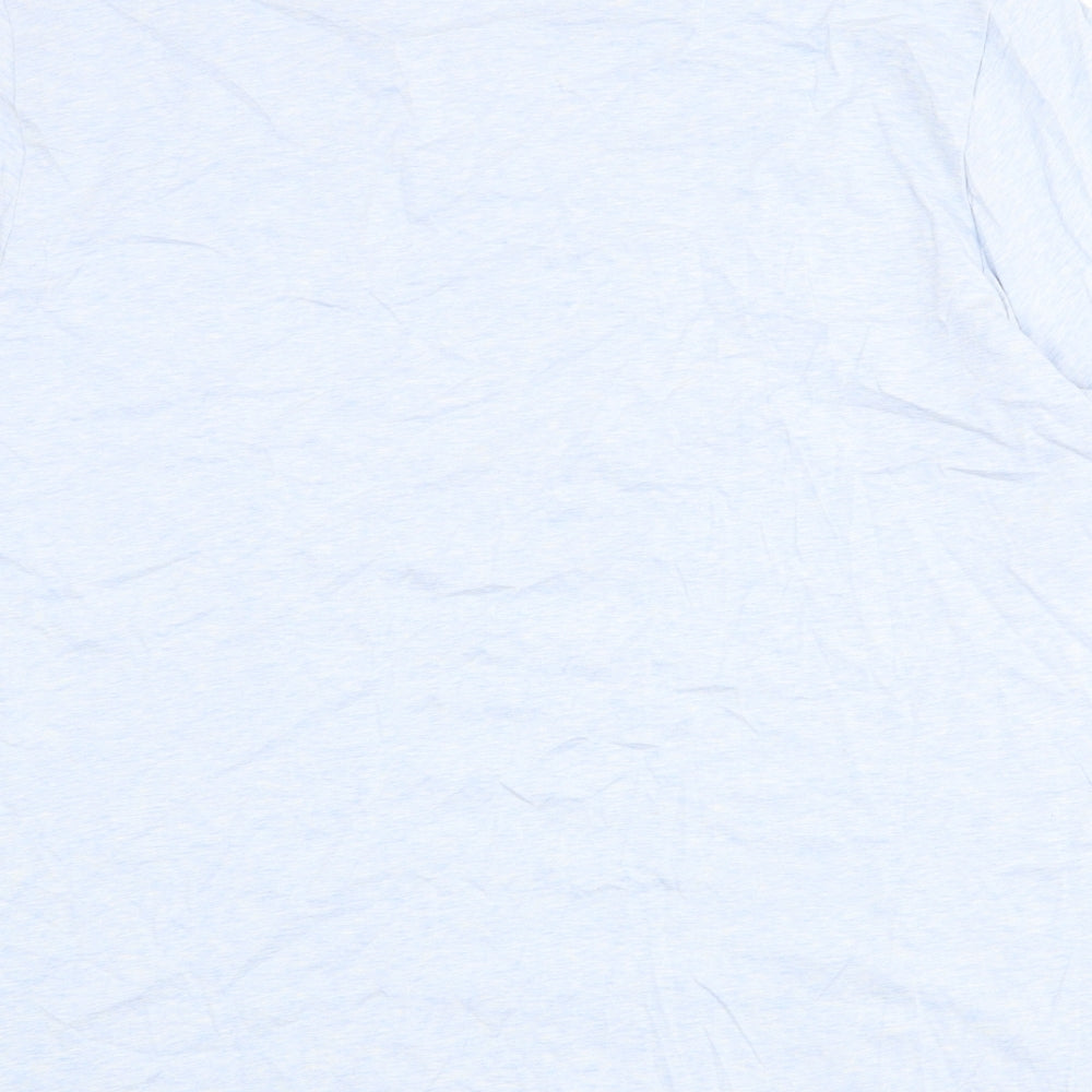 Marks and Spencer Mens Blue Cotton T-Shirt Size 2XL Crew Neck