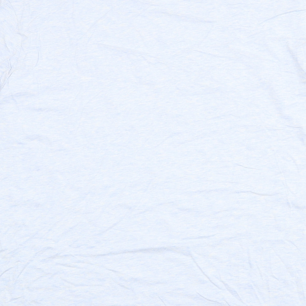 Marks and Spencer Mens Blue Cotton T-Shirt Size 2XL Crew Neck