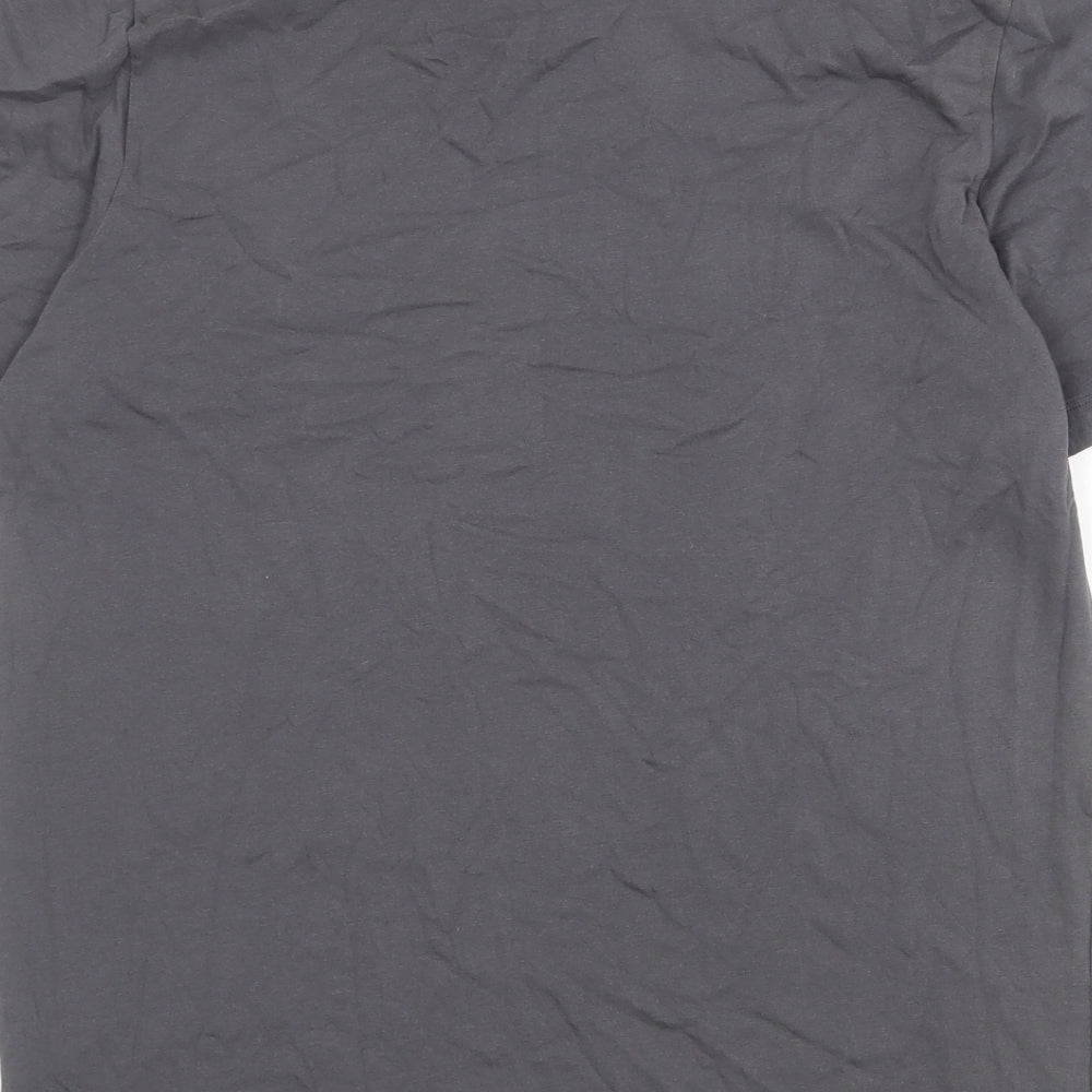 HUGO BOSS Mens Grey Cotton T-Shirt Size M Crew Neck