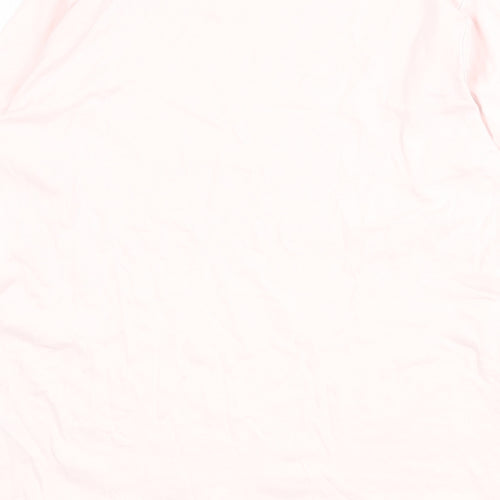 Marks and Spencer Womens Pink 100% Cotton Basic T-Shirt Size 16 Crew Neck