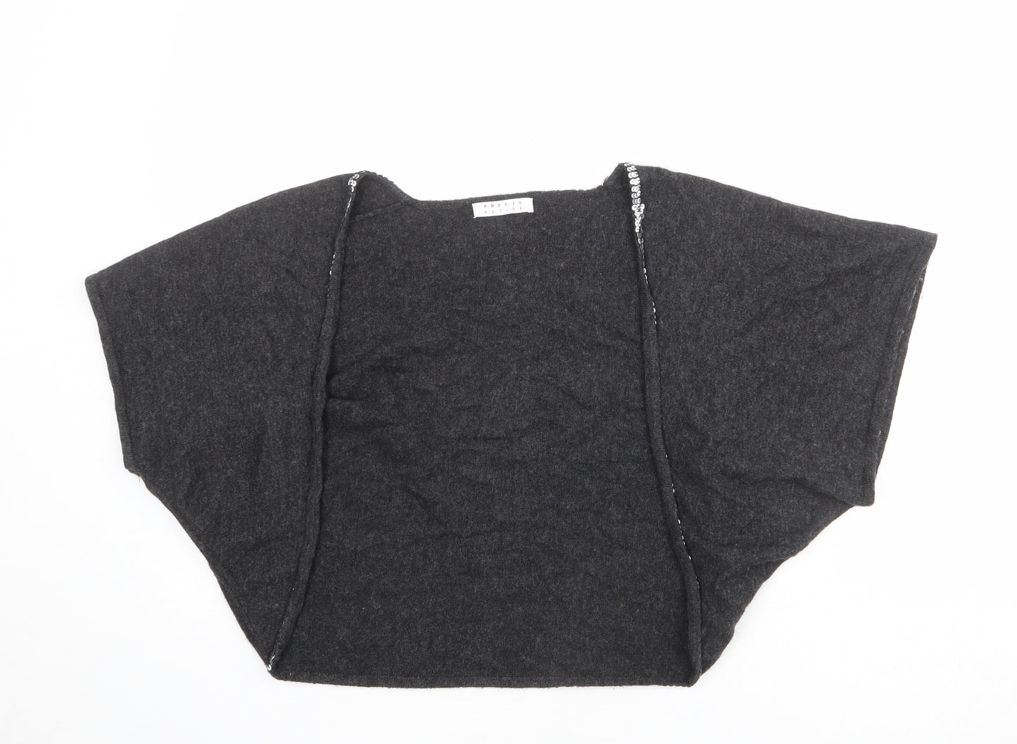 Precis Womens Grey V-Neck Cotton Shrug Jumper Size S - Size S-M